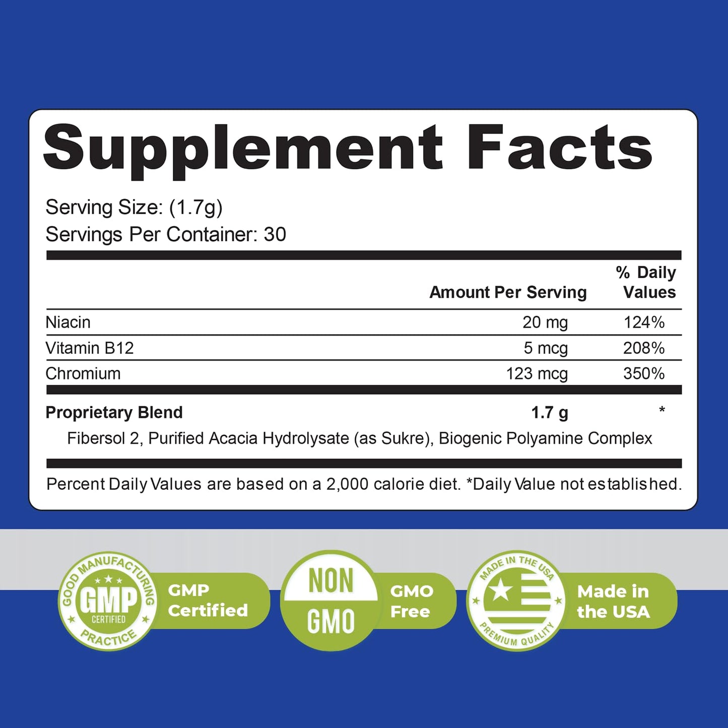 Nature’s NutriWave UltraFasting Complex Powder – Natural Supplement with Niacin, Vitamin B12 & Chromium – Made in the USA,Non-GMO, Easy-to-Use, 1 Month Supply, 1.79oz, 51g Nature’s NutriWaveBuy Supplements Australia
