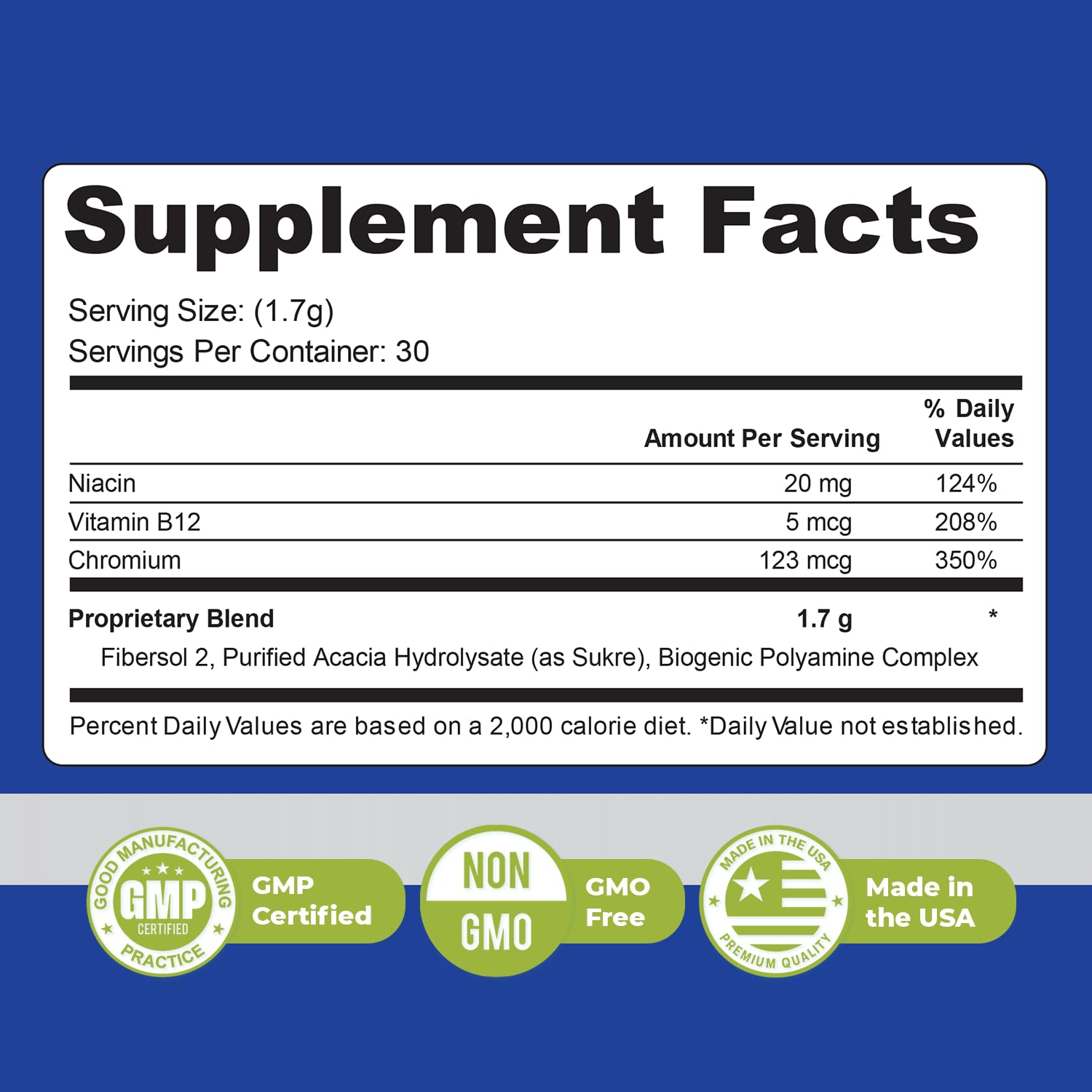 Nature’s NutriWave UltraFasting Complex Powder – Natural Supplement with Niacin, Vitamin B12 & Chromium – Made in the USA,Non-GMO, Easy-to-Use, 1 Month Supply, 1.79oz, 51g Nature’s NutriWaveBuy Supplements Australia