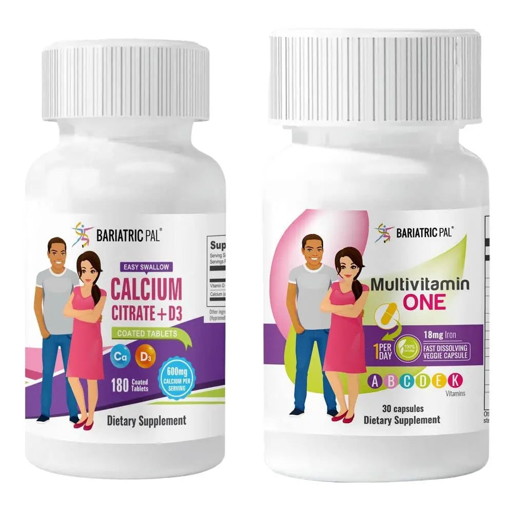 BariatricPal 30-Day Bariatric Vitamin Bundle Multivitamin ONE 1 per Day! Capsule with 18mg Iron Easy Swallow Calcium Citrate (600mg) BariatricPalBuy Supplements Australia
