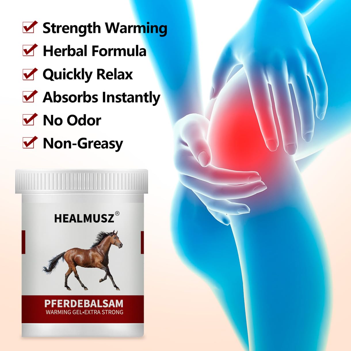 Horse Chestnut Cream Extra Strength Warming Massage Gel 16.9 Fl Oz (500mL) - Pferdebalsam for Varicose Veins, Muscle, Neck & Joint Discomfort, Bruises and Numbness ciwollBuy Supplements Australia