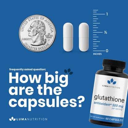 Premium Glutathione - Reduced Glutathione 500mg - Glutathione Supplement - L-Glutathione Luma NutritionBuy Supplements Australia
