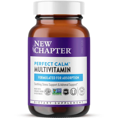 New Chapter Perfect Calm - Daily Multivitamin for Stress & Mood Support with B Vitamins + Holy Basil + Lemon Balm New Chapter