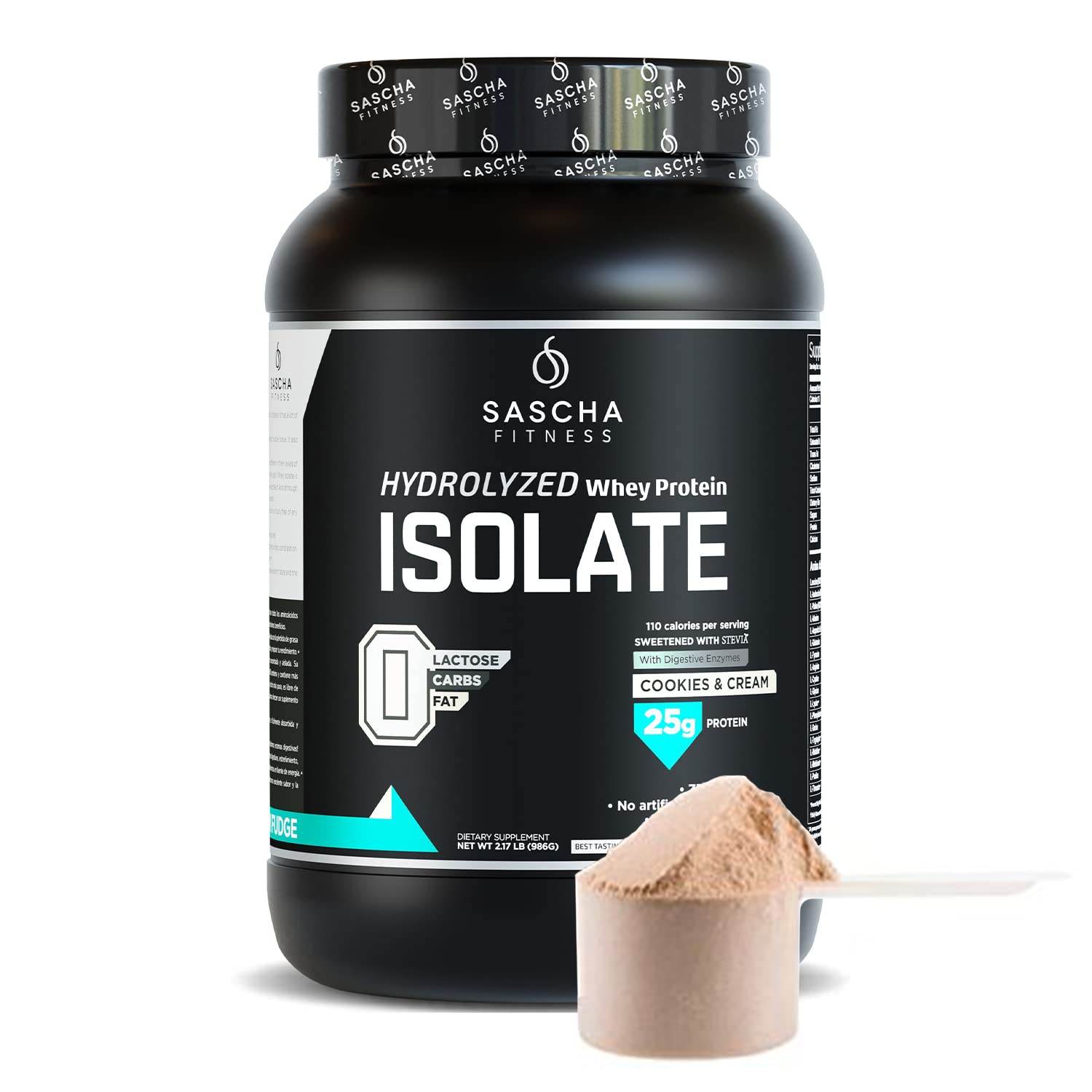 SASCHA FITNESS Hydrolyzed Whey Protein Isolate,100% Grass-Fed (2 Pounds, Cookies SASCHA FITNESSBuy Supplements Australia
