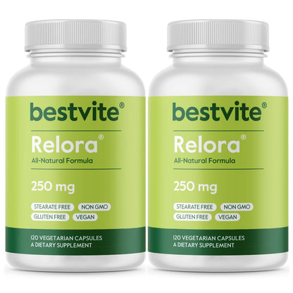 BESTVITE Filler-Free Relora 250mg (240 Vegetarian Capsules) (120 x 2) – Clinically Researched – No Stearates – Vegan – No Fillers – Supports the Management of Occasional Stress* BESTVITEBuy Supplements Australia