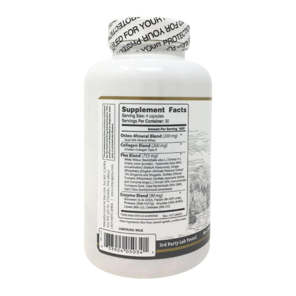 CapraFlex by Mt. Capra | Bone and Joint Support Supplement with Chicken Collagen, Hyaluronic Acid, Turmeric, and Herbs for Joint Vitality | 30 Servings - 120 Capsules Mt CapraBuy Supplements Australia