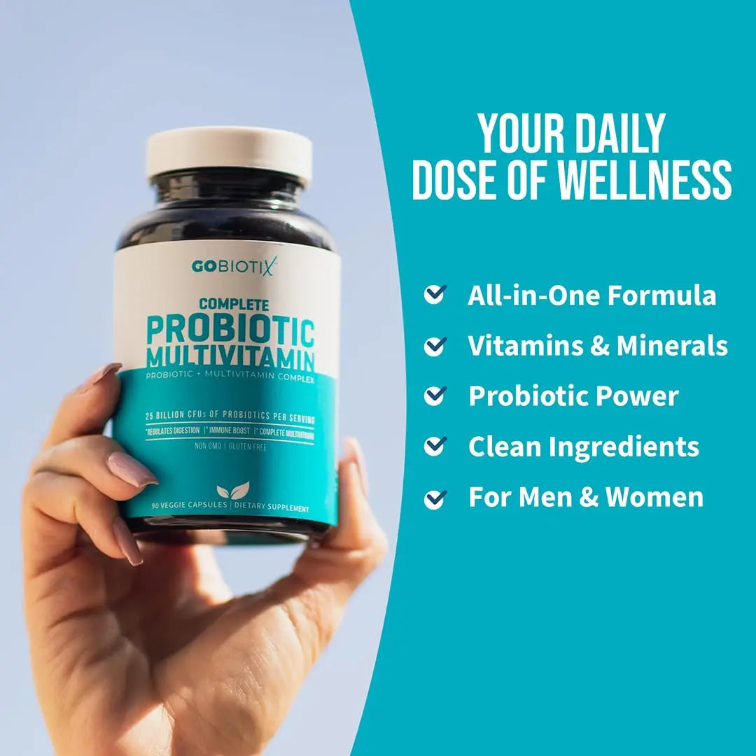 GOBIOTIX Multivitamin with Probiotics and Digestive Enzymes - 25 Billion CFU - Digestive Health, Probiotics for Women and Men GOBIOTIXBuy Supplements Australia