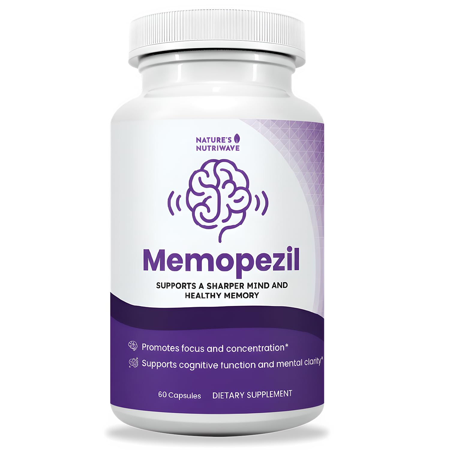 Memopezil – Daily Supplement with Vitamins A,B, C,D,E, Minerals & Botanical Extracts – Clean, Stimulant-Free Formula – GMP-Certified, Non-GMO, Made in USA - 60 Capsules, 30 Servings, 1 Month Supply Nature’s NutriWaveBuy Supplements Australia