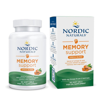 Nordic Naturals Memory Support with Curcumin - 60 Soft Gels - 1000 mg Omega-3 + 400 mg Optimized Curcumin - Memory, Cognition - Contains Phosphatidylcholine & Huperzine A - Non-GMO - 30 Servings Nordic NaturalsBuy Supplements Australia