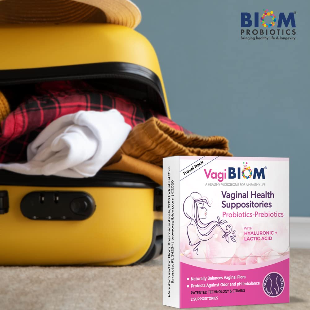 VagiBiom Probioitc Suppository Convenient Travel Pack with 2 Suppositories VagiBiomBuy Supplements Australia