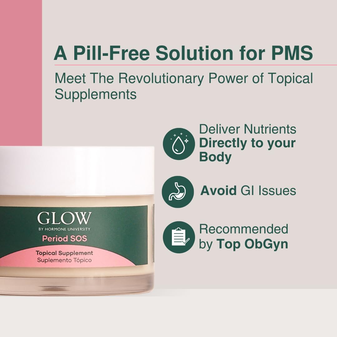 Glow Botanica | Period SOS - Real Wild Yam Cream for PMS Symptom Relief - Topical Supplement Glow BotanicaBuy Supplements Australia