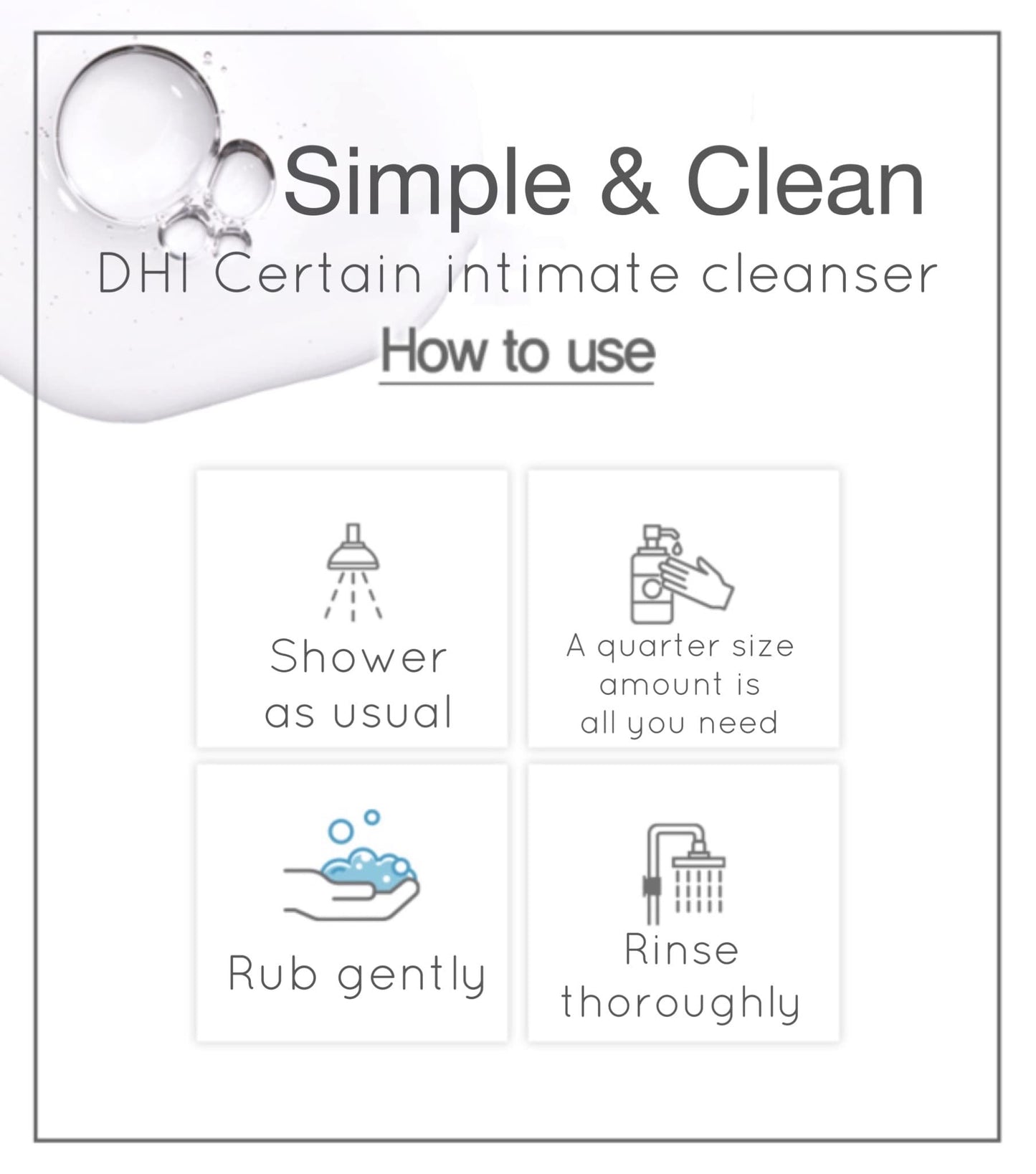 DHI PROBIOTIC Certain Intimate Wash for Men with 3 kinds of probiotics plus 20 Premium Natural DHIBuy Supplements Australia