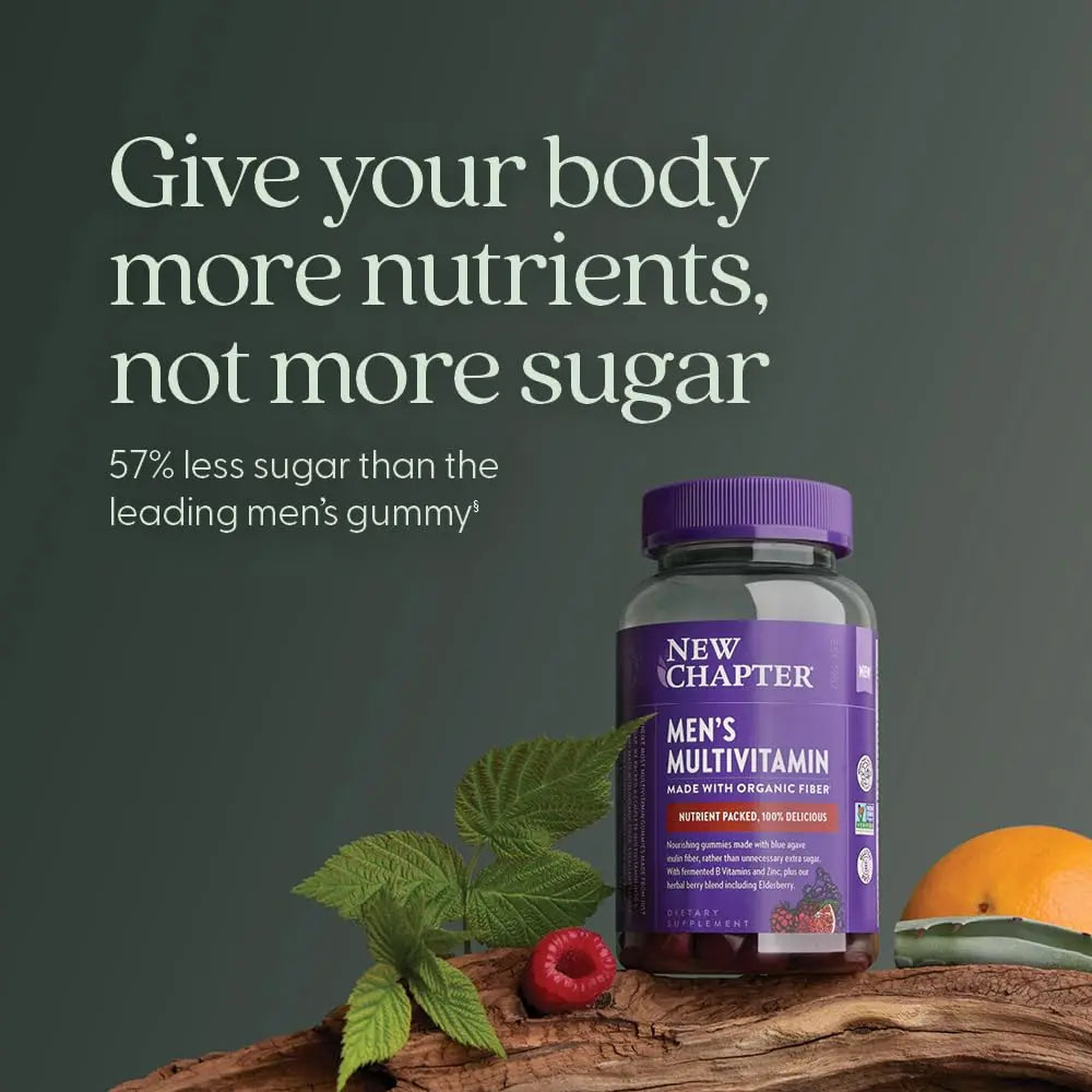 New Chapter Men’s Multivitamin Gummies, 57% Less Sugar, Men’s Gummy Vitamins with Vitamin C, D3 & Zinc New ChapterBuy Supplements Australia