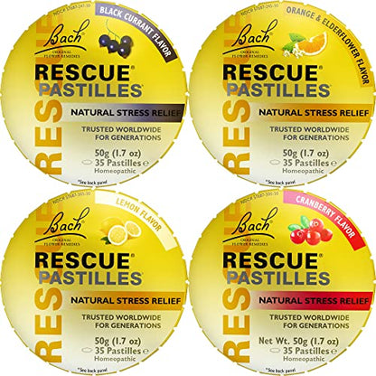 Bach RESCUE Pastilles Variety Pack Natural Stress Relief Lozenges RESCUEBuy Supplements Australia