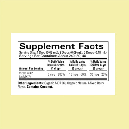 CHILDLIFE Essentials Organic Vitamin K2 Drops - Infant Toddler Baby Vitamin K, K2 Supplement, Vitamin K2 MK7, Liquid K2, Vitamin K Drops CHILDLIFE ESSENTIALSBuy Supplements Australia