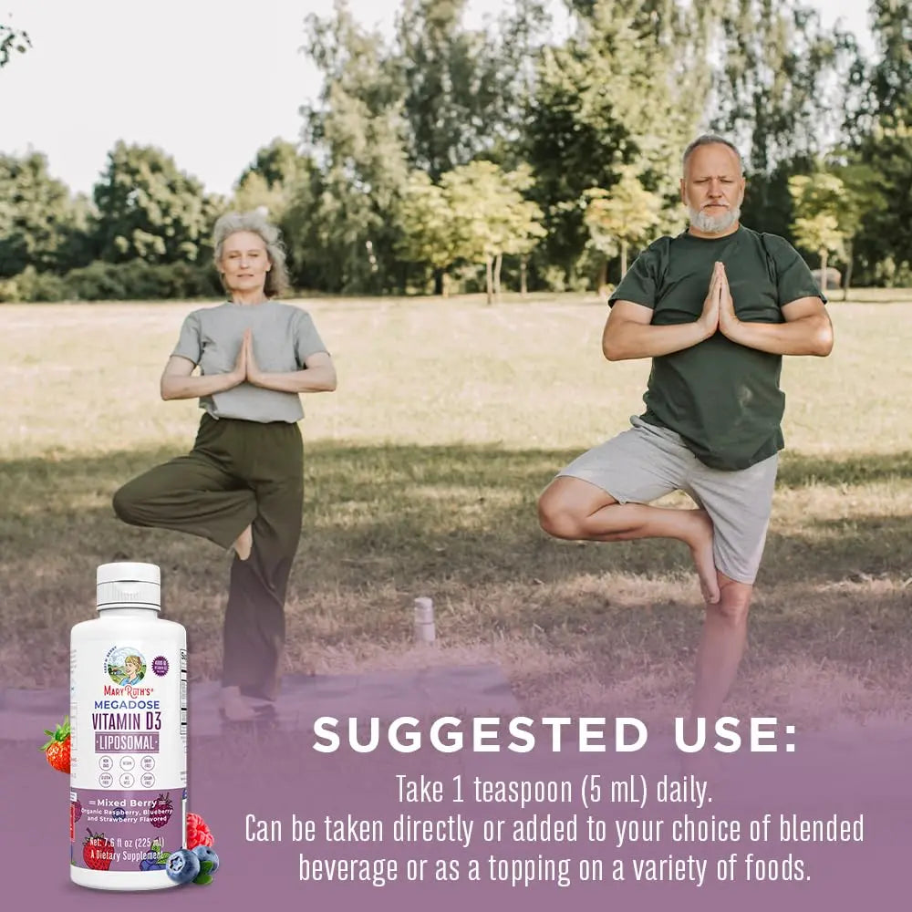 MaryRuth Organics Kids Multivitamin Liposomal (Strawberry Cherry & Vanilla) & Vitamin D3 Liposomal (Mixed Berry) Clean Label Project Verified MARYRUTH'S