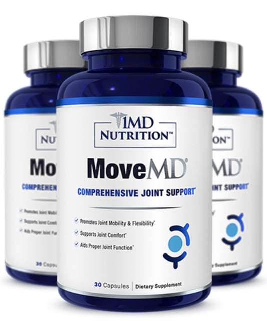 1MD Nutrition MoveMD - Joint Health Supplement - Doctor Formulated | with Collagen, Astaxanthin, and More | 30 Capsules (3-Pack) 1MD NutritionBuy Supplements Australia