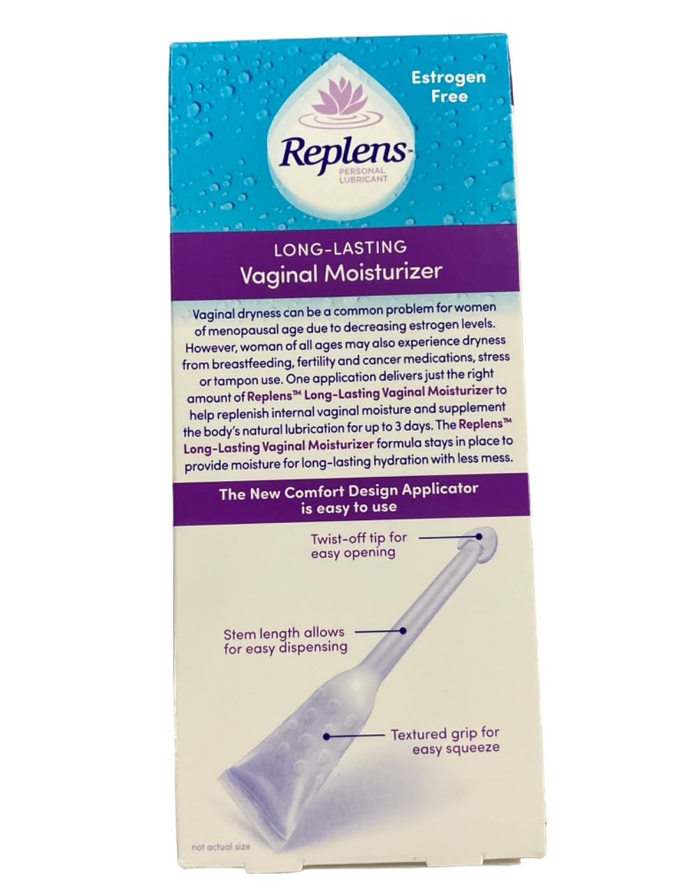 Replens Long-Lasting Vaginal Moisturizer -8 Count (Pack of 3) ReplensBuy Supplements Australia
