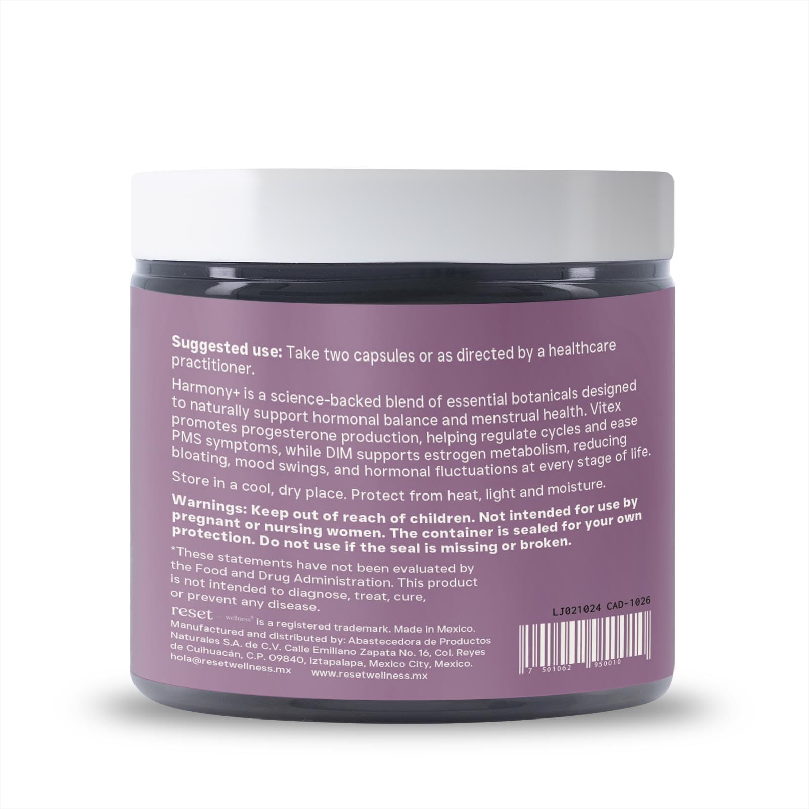 reset wellness Harmony+ | Vitex, DIM, Soy Isoflavones, Methylfolate & Selenium | Supports Women’s Hormonal Balance, Cycle Regulation & Mood Stability | 60 Capsules reset wellnessBuy Supplements Australia