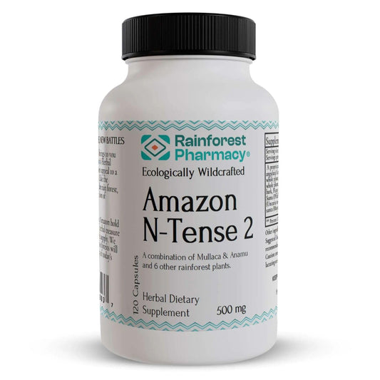 Rainforest Pharmacy N-Tense (2) Wildcrafted Amazon Rainforest Herbal Supplement to Support Cellular Health 500mg | 120 Vegetable Capsules with Mullaca, Anamu, Cat’s Claw, Suma Rainforest PharmacyBuy Supplements Australia