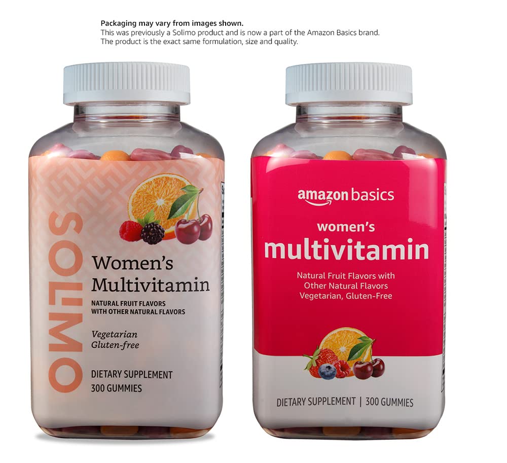 Amazon Basics Women's Multivitamin, Mixed Berry Flavor, Vegetarian & Gluten-Free, 300 Gummies Amazon BasicsBuy Supplements Australia