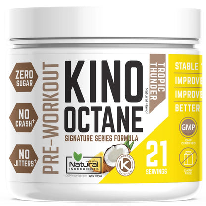 KINOBODY Kino Octane Pre-Workout Supplement Powder for Men and Women, Elevated