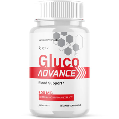 Gluco Advance Capsules, Official Gluco Advance Supplement Pills with All Natural Ingredients, Advanced Formula Supplement with Maximum Strength Premium Vitamins for Women & Men (60 Capsules) SyvorBuy Supplements Australia