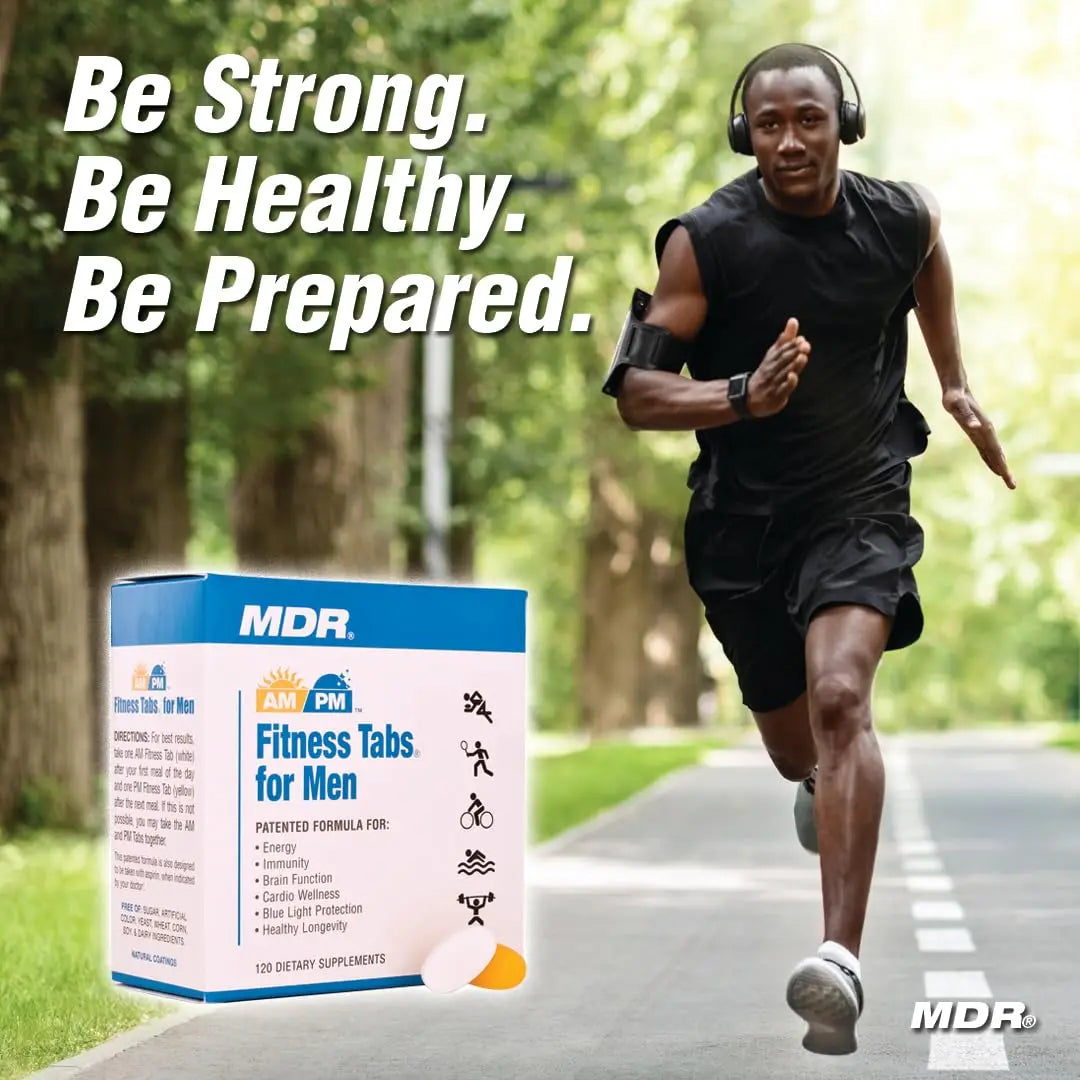 MDR Fitness Tabs Patented AM/PM Multivitamin for Men Doctor Formulated with Right Nutrients at The Right Time - Gluten Free - 2 Month Supply MDRBuy Supplements Australia