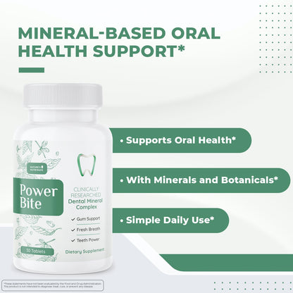 Power Bite Tablets – Mineral Complex with Calcium, Xylitol, Myrrh & Clove Oil – Natural Chewable Formula – Made in USA, Non-GMO, GMP Certified – 30 Tablets – 3 Month Supply Nature’s NutriWaveBuy Supplements Australia