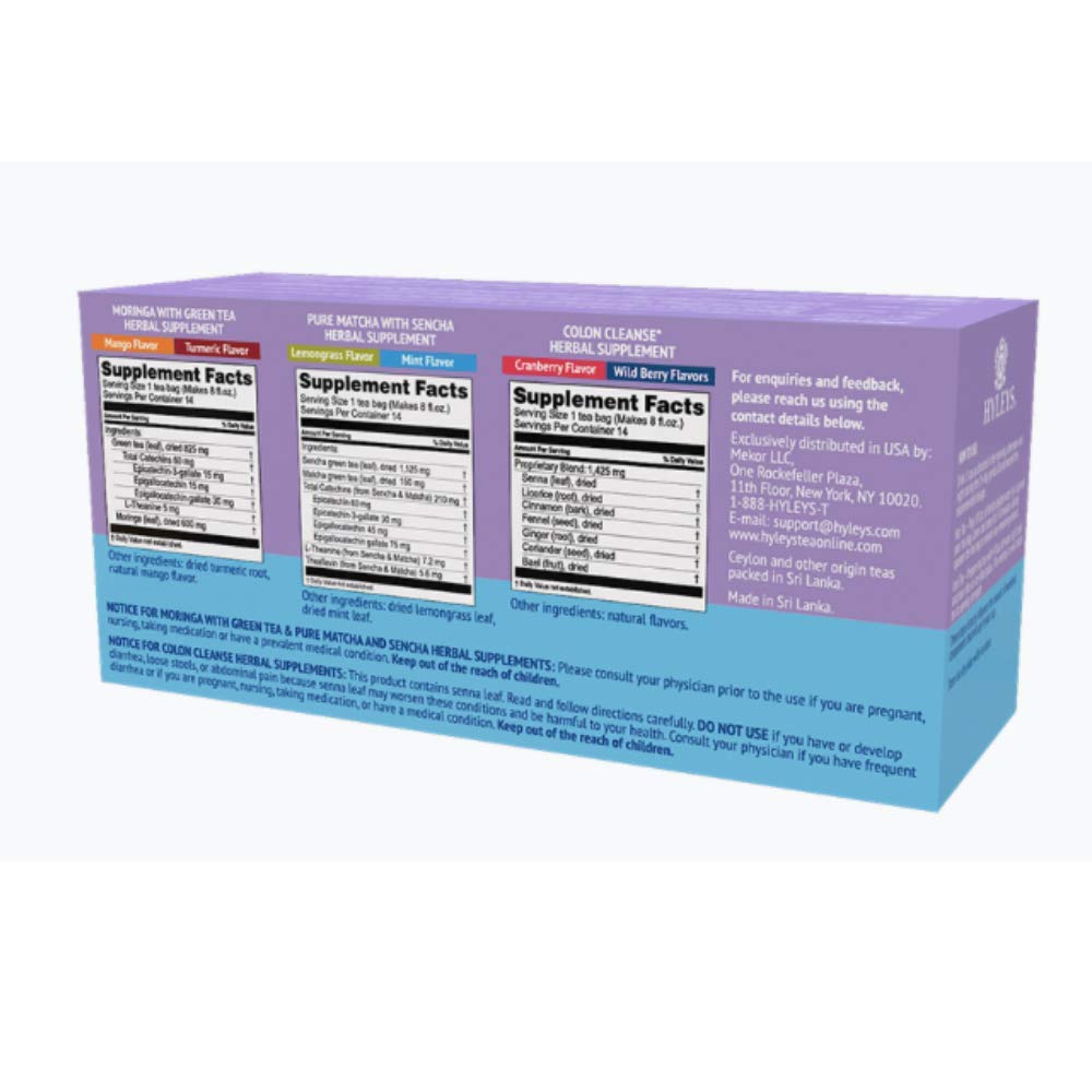 12 Pack of Hyleys Wellness 14 Days Cleanse Kit - 42 Tea Bags (100% Natural, Sugar Free HYLEYSBuy Supplements Australia