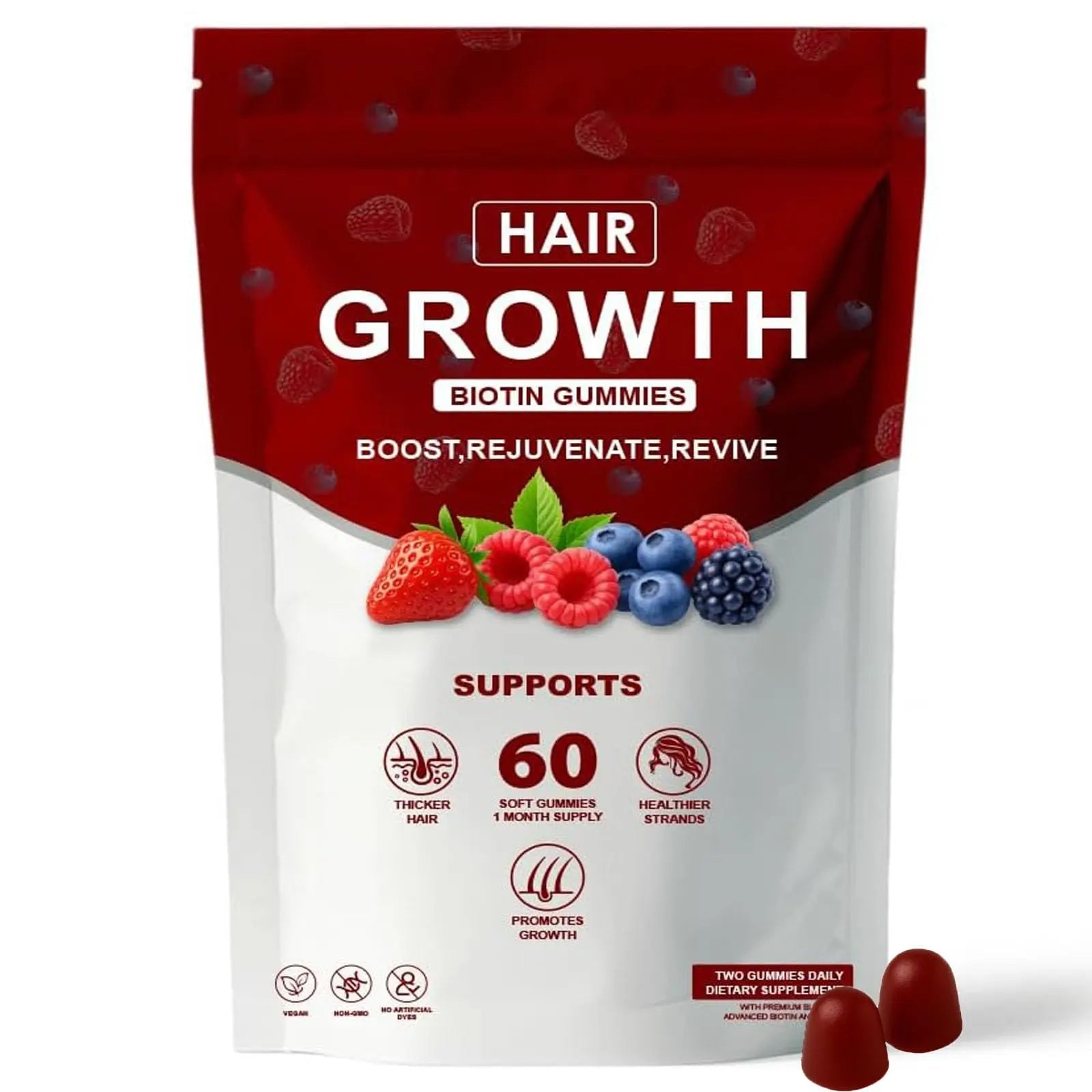 Neonomicon Lumin Hair Growth Gummies – with Biotin, Vitamin C & E, Rosemary, Saw Palmetto – Supports Healthy Hair Growth & Strength Neonomicon