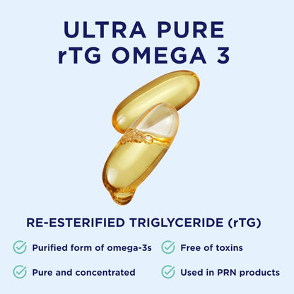 De3 Dry Eye Ultra Pure rTG Omega 3 – Support for Dry Eyes - 2400mg EPA & DHA – New & Improved-Burpless-3 per Day Serving, 3-Month Supply PRN Physician Recommended NutriceuticalsBuy Supplements Australia