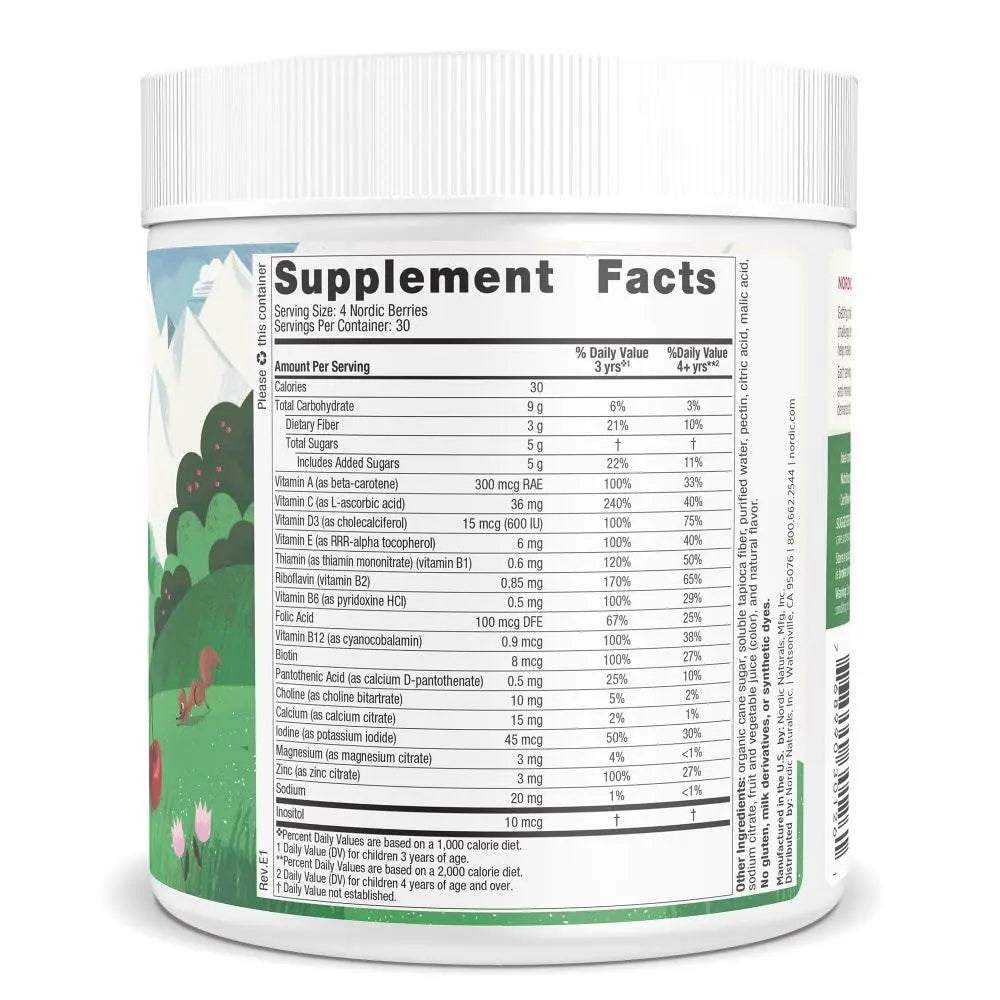 Nordic Naturals Nordic Berries, Cherry Berry - 120 Gummy Berries - Great-Tasting Multivitamin for Ages 2+ - Growth, Development, Optimal Wellness Nordic NaturalsBuy Supplements Australia