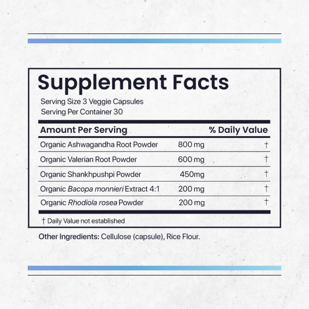 Nature's Pure Blend Ashwagandha Supplements – Organic Ashwagandha Root & Extract for Women and Men – Stress Relief, Sleep, and Mood Support – Athletic Performance & Focus Support – 60 Vegan Capsules Nature's Pure BlendBuy Supplements Australia