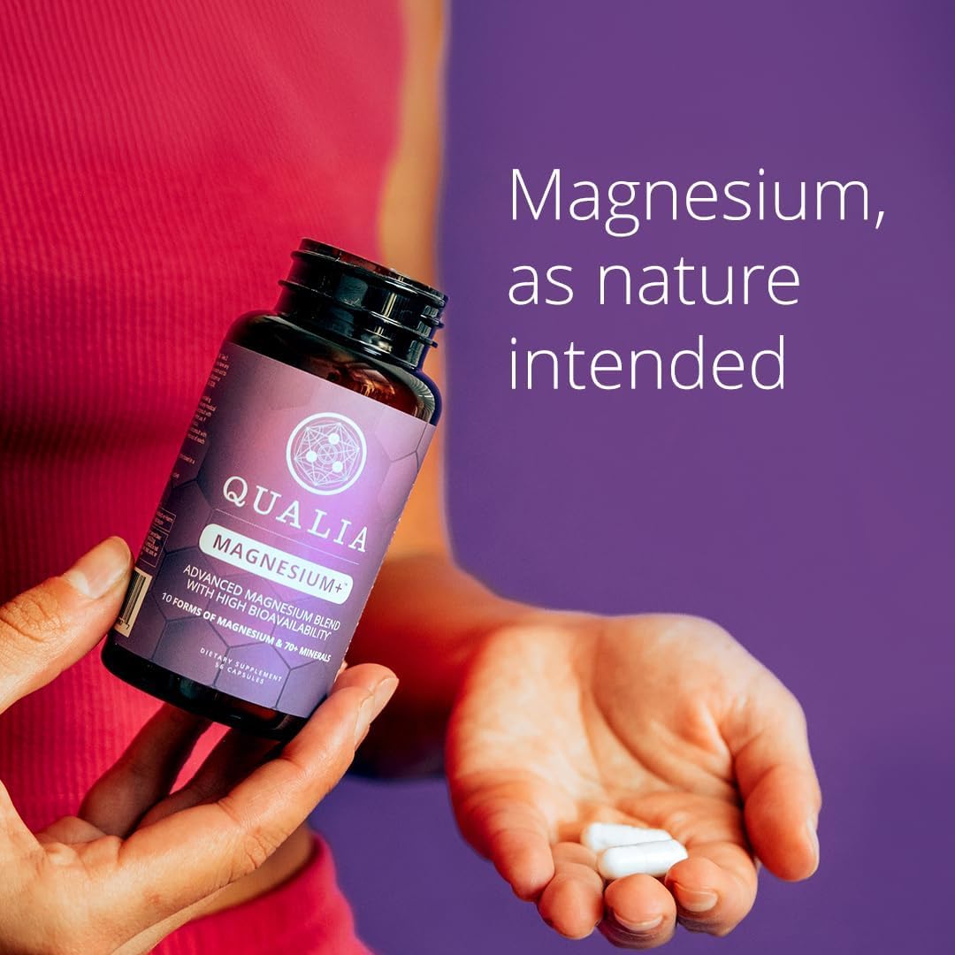 Qualia Magnesium Supplement | 10 Bioavailable Forms, Including Magnesium Glycinate, with 70+ Supporting Minerals, +7 Amino Acids | Doctor-Formulated to Support Sleep, Stress Relief, Heart, Relaxation QUALIA LIFE SCIENCESBuy Supplements Australia