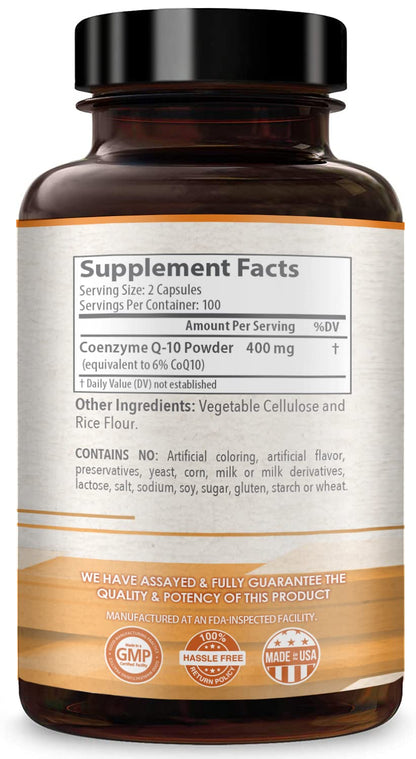 Healthy Way CoQ10 400mg 200 Capsules Non-GMO HealthyWayRxBuy Supplements Australia