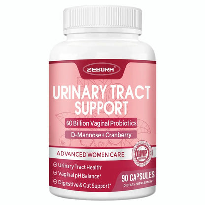 ZEBORA Urinary Tract Health for Women - Vaginal Probiotics for Women Digestive Health and pH Balance - D Mannose Supplements with Cranberry to Cleanse Urinary Tract & Bladder - 90 Capsules ZEBORABuy Supplements Australia