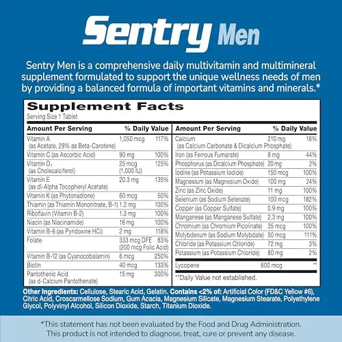 21st Century Sentry Men Multivitamin, 120 Count 21st Century