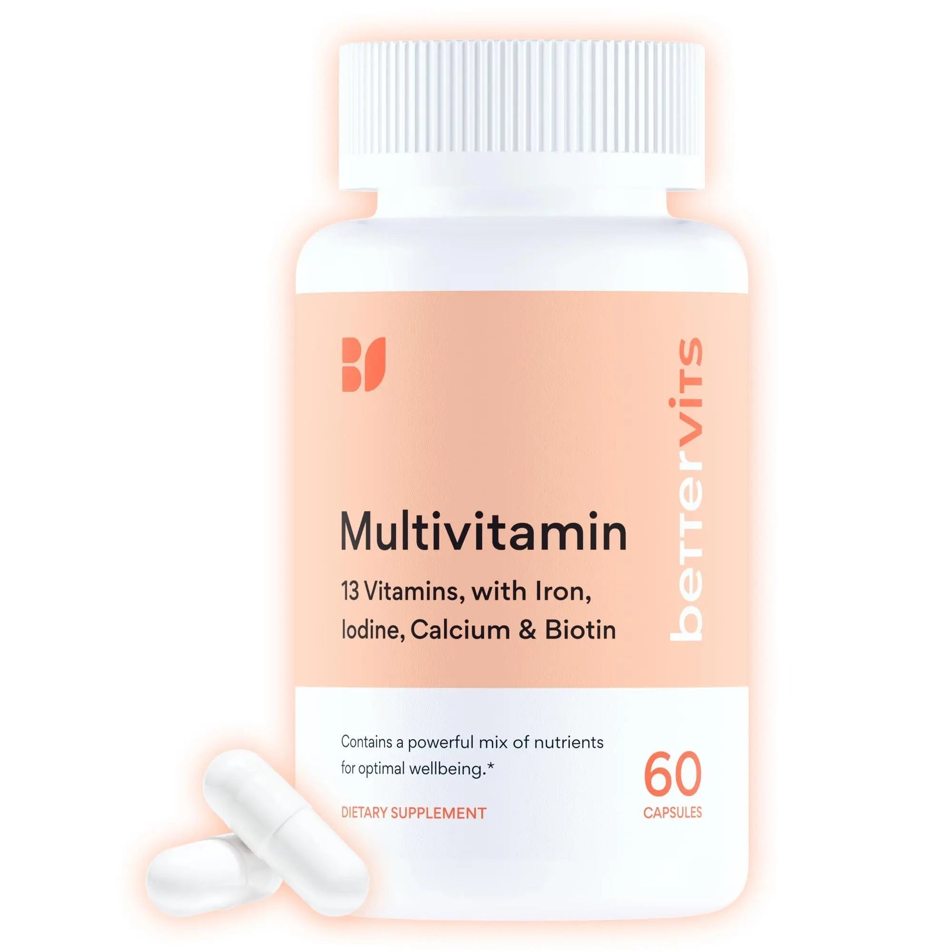Bettervits Multivitamin for Women & Men | Womens Daily Multivitamin with 13 Essential Vitamins Iron, Iodine, Calcium and Biotin B BETTERVITSBuy Supplements Australia