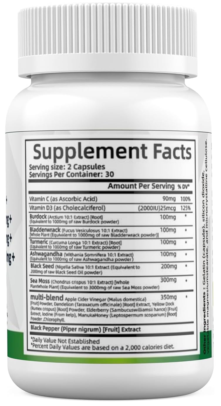 ALODI Super Seaweed Blend Supplement - Contains KSM-66 Ashwagandha, Black Seed Oil, Burdock Root, Kelp, Supports Digestion, Sleep, and Immune Health ALODIBuy Supplements Australia
