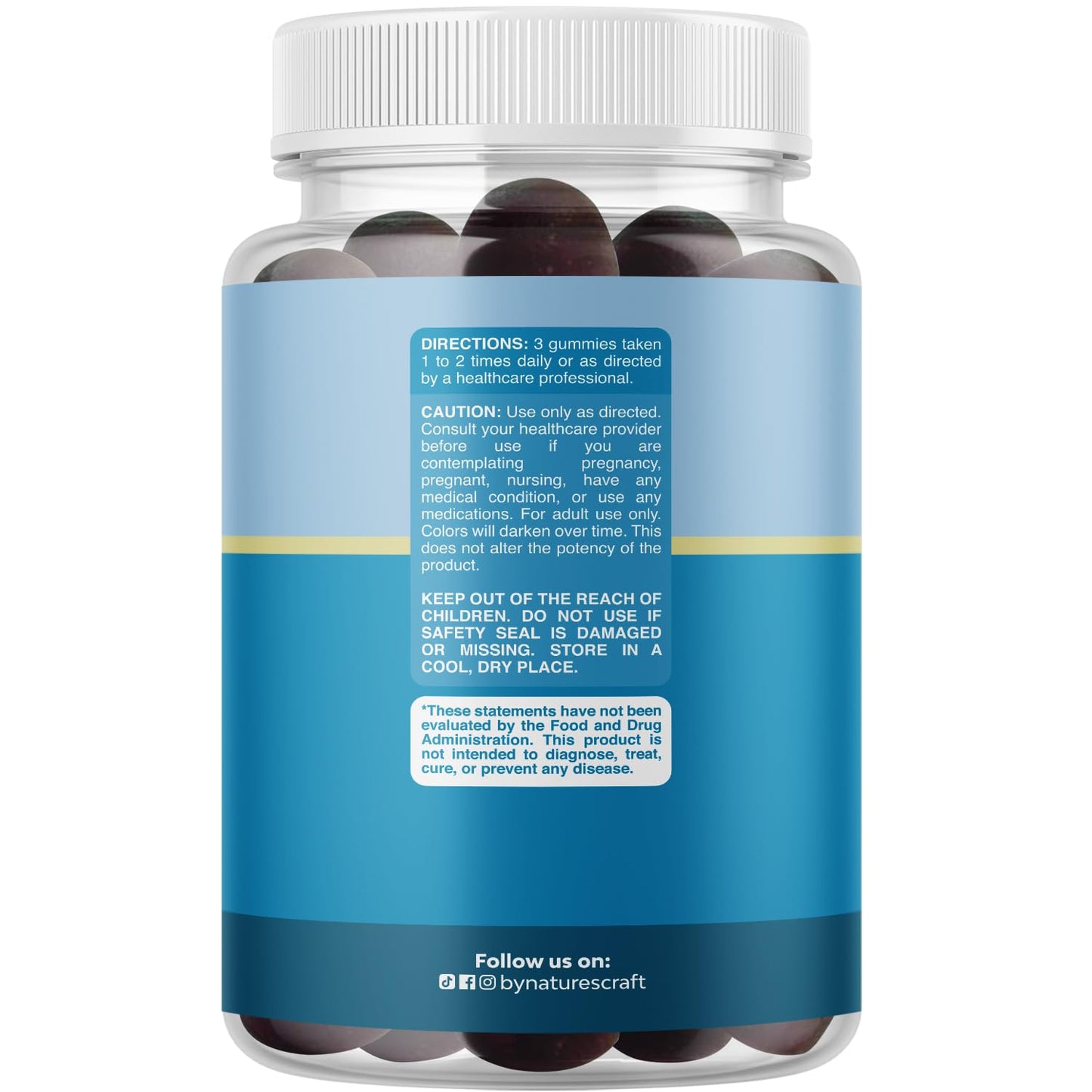 Pure Calm and Relaxing Magnesium Supplement - Magnesium for Stress Support & Rest Ease for Adults - High Absorption Mg Citrate Gummies with L Theanine & Ashwagandha for Muscle Cramps - 90 Count Natures CraftBuy Supplements Australia