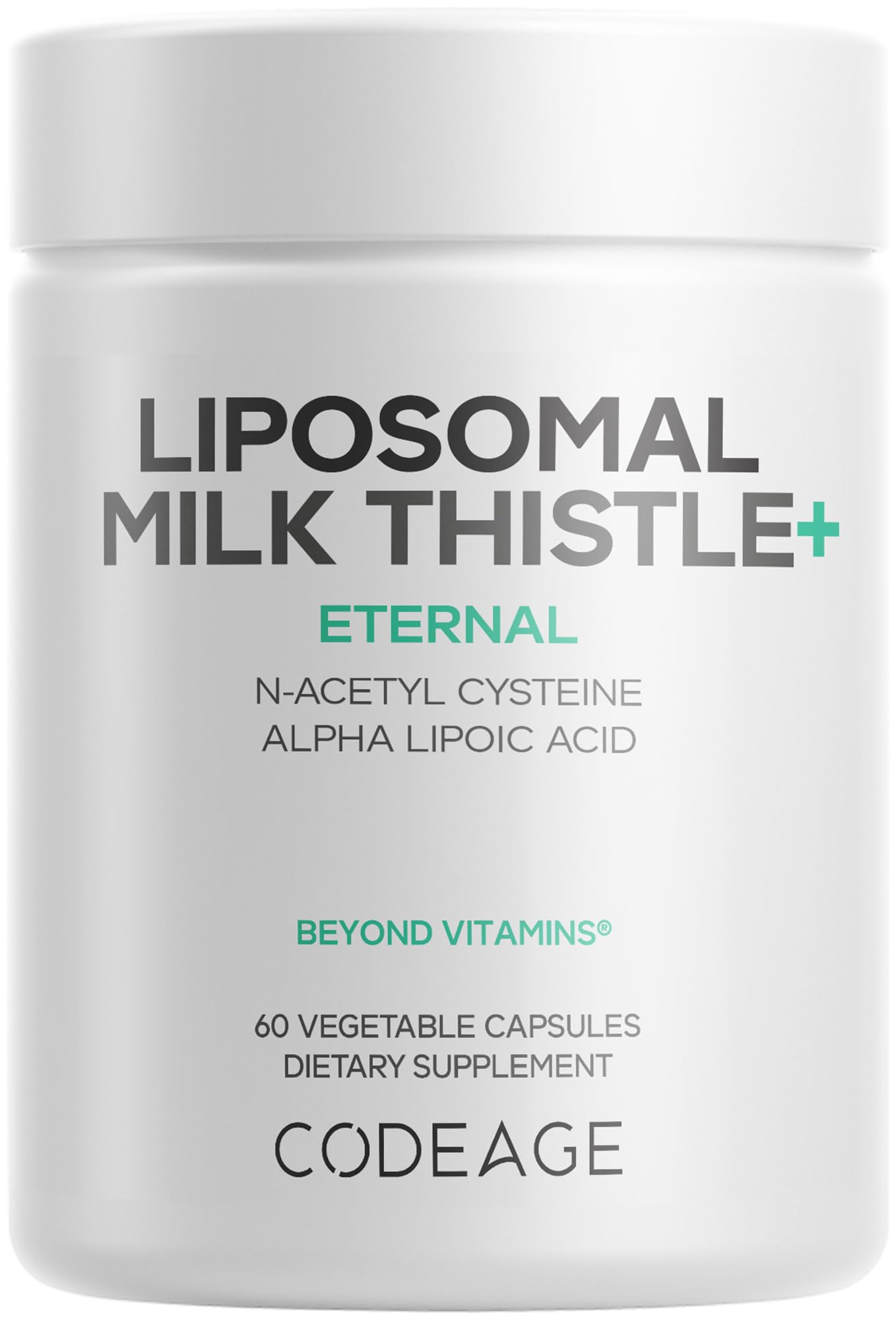 Codeage Liposomal Milk Thistle+ Supplement - Silymarin from Silybum Marianum, NAC, Artichoke Leaf, Dandelion Root, Alpha Lipoic Acid, BioPerine, Liposomal Delivery - Non-GMO - 60 Capsules CodeageBuy Supplements Australia