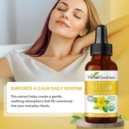Cat's Claw Extract Joint Support - Herbal Supplement for Joint and Muscle Function, Immunity, Heart Support - Gluten Free - Superior Absorption - Organic Liquid 1oz - Herbal Goodness (1 bttl) Herbal GoodnessBuy Supplements Australia