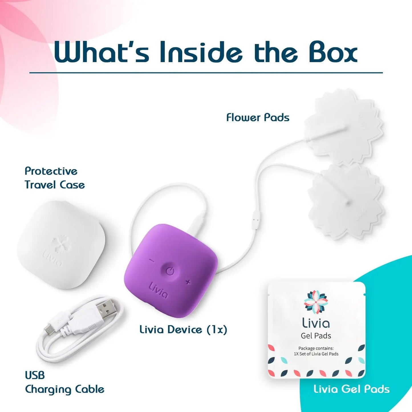 Livia Menstrual Pain Relief Device, Purple – Off-Switch for Period Pain – Portable & Discreet – Rechargeable, Up to 8 Hours Battery – Complete Kit with Stick-On Pads – The Go-to Travel Partner LiviaBuy Supplements Australia