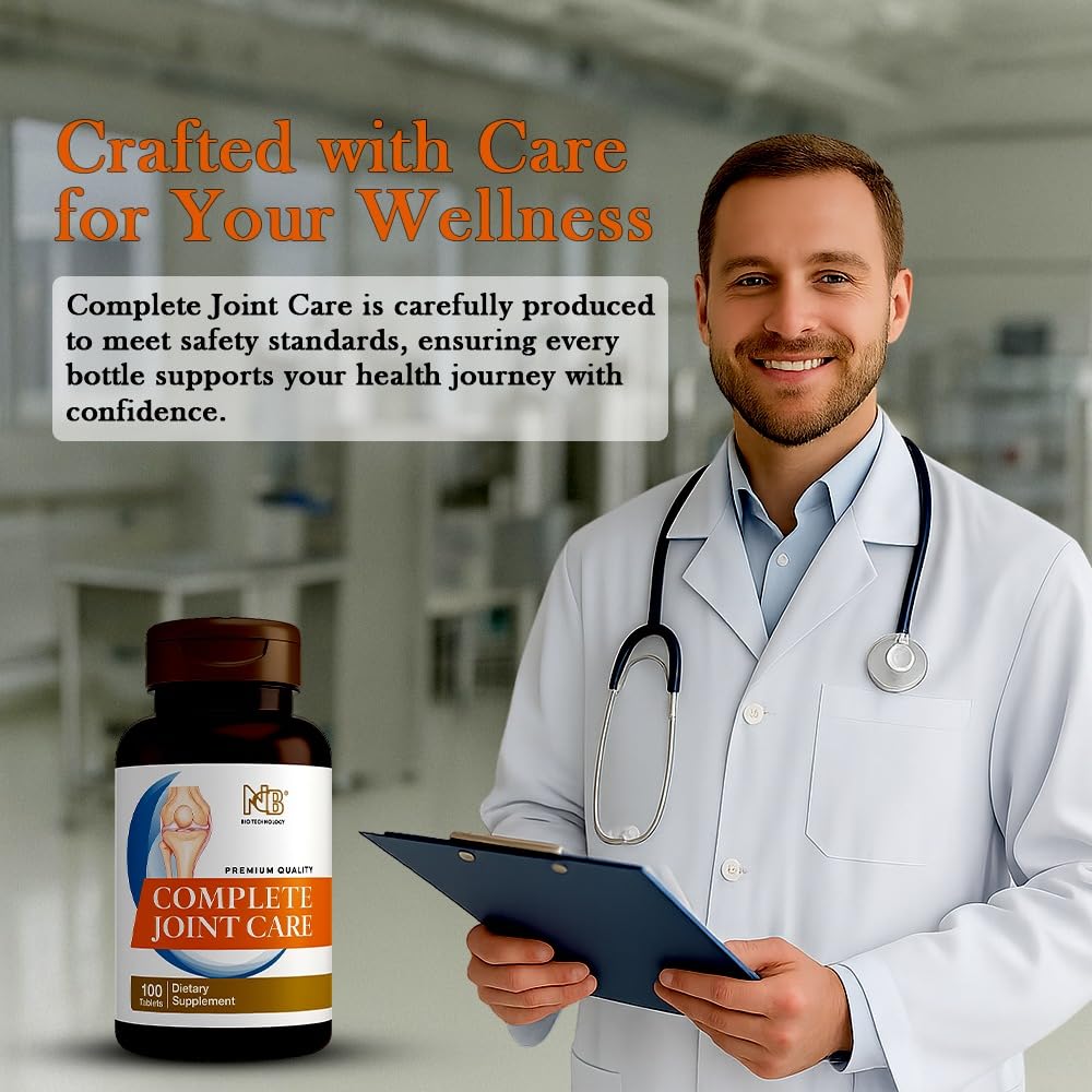 Glucosamine Chondroitin MSM Complete Joint Care Supplement | Glucosamine HCl, Chondroitin, MSM, Boswellia & Ginger | Supports Joint Mobility & Flexibility | 100 Tablets NCB NCB TECHNOLOGYBuy Supplements Australia