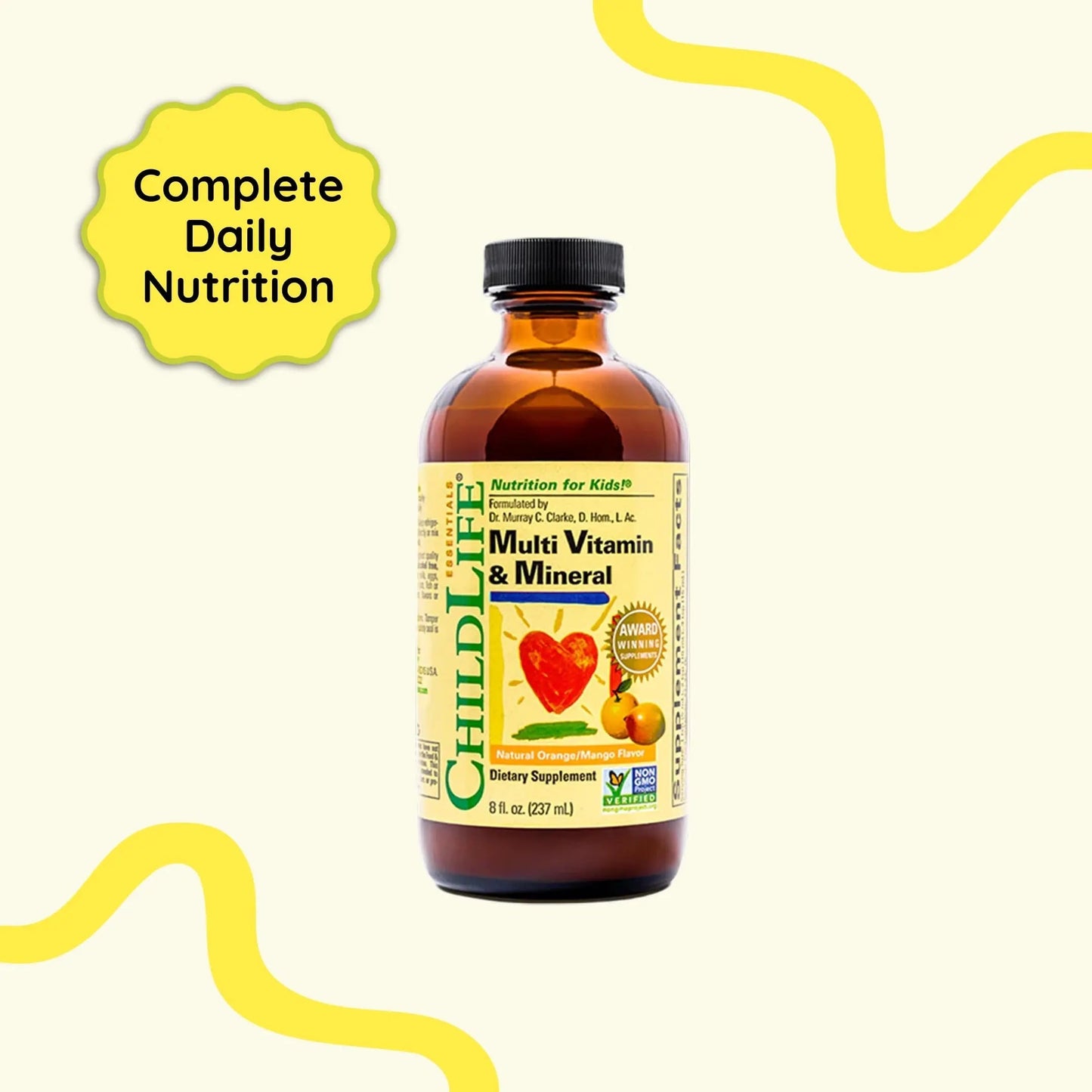 CHILDLIFE Essentials Kids Multivitamin & Mineral - Vitamins for Kids, Liquid Multivitamin for Toddler & Baby - Natural Orange & Mango, 8 Fl Oz (Pack of 2) CHILDLIFE ESSENTIALSBuy Supplements Australia