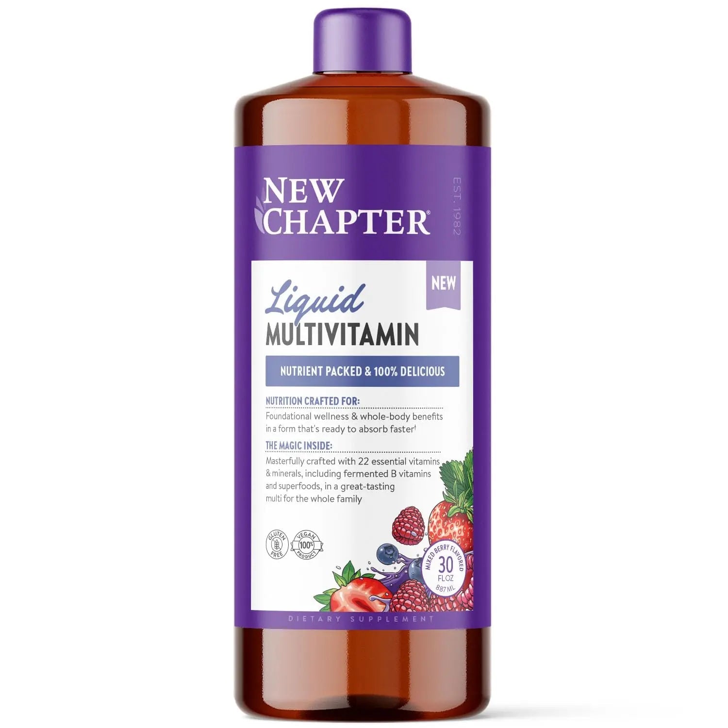 New Chapter Liquid Multivitamin + Mineral Supplement for Whole-Body Benefits, 100% Delicious Multivitamin for Adults New ChapterBuy Supplements Australia