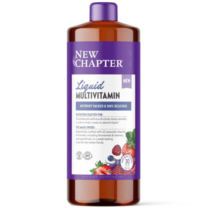 New Chapter Liquid Multivitamin + Mineral Supplement for Whole-Body Benefits, 100% Delicious Multivitamin for Adults New ChapterBuy Supplements Australia