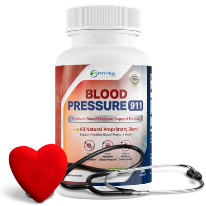 Phytage Labs Blood Pressure 911 Premium Supplement - BP Support Pills. 60 Capsules Phytage LabsBuy Supplements Australia