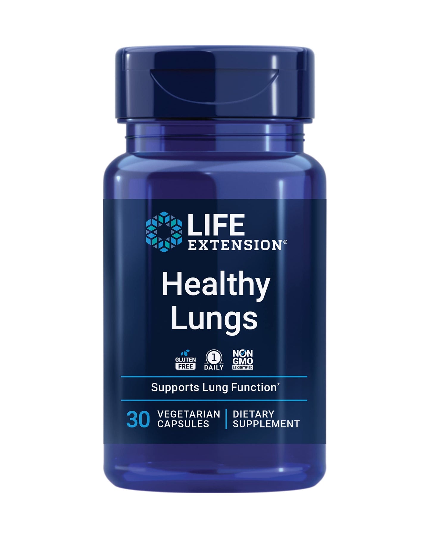 Life Extension Healthy Lungs, Respiratory Supplement, Lung Protection, Boswellia Serrata, Saffron Extract, Once-Daily, Gluten Free, Non-GMO, Vegetarian, 30 Capsules Life ExtensionBuy Supplements Australia