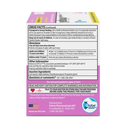 Globe Aspirin Tablets, 325 mg - 100 Count, Single Use Packets, NSAID Pain Relief, Pain Reliever & Fever Reducer, Arthritis Pain Relief, Headache Relief, Migraine Medicine Aspirin Pain Reliever. GlobeBuy Supplements Australia